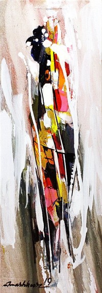 Mashkoor Raza, 12 x 36 Inch, Oil on Canvas, Abstract Painting, AC-MR-227